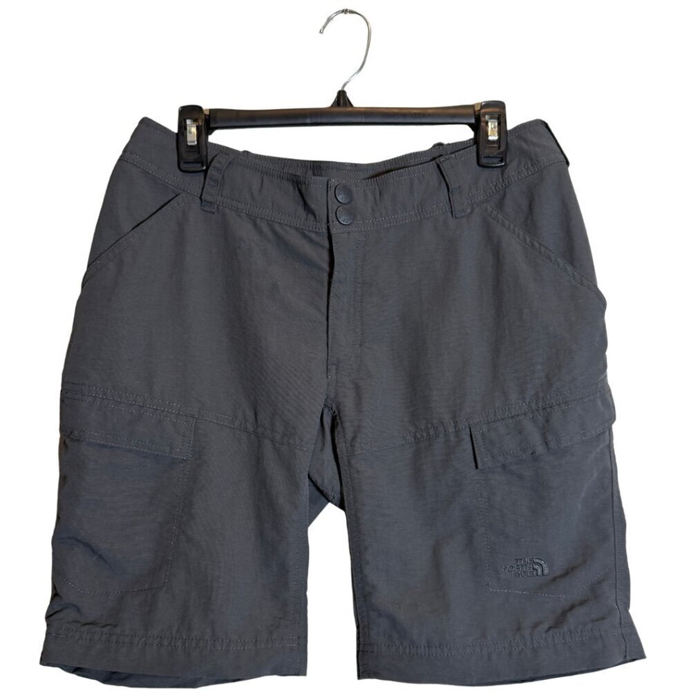 The North Face Nylon Hiking Cargo Shorts Women's 8 Dark Gray Gorpcore Outdoor